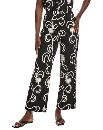 Gracia Embroidered Straight Fit Pant