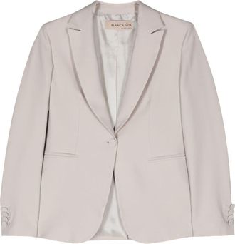 Blanca Vita Gelsemy single-breasted blazer - women - Polyester/Viscose - 42 - Neutrals