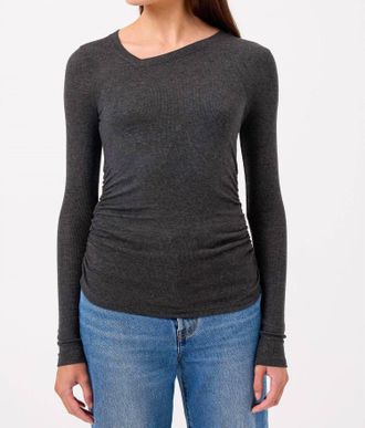 Goldie London Margot Top In Dark Grey