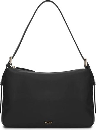 Kazar Klassieke Gladde Leren Schoudertas - Dames - Schoudertassen - Zwart - ONE Size - Leer - Tassen