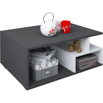 ebuy24 Tavolino in legno vcm Divano con spazio di archiviazione sufficiente Dimensioni ca. a. 40 x l. 80 x p. 50 cm Tavolo soggiorno - Sulas (antracite