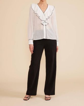 Lucy Paris Rita Ruffle Top In White