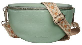Bruno Banani G&uuml;rteltasche BRUNO BANANI, Damen, Gr. B/H/T: 27cm x 15cm x 9cm onesize, gr&uuml;n (mint), Leder, leicht gl&auml;nzend, unifarben, Taschen G&uuml;rteltasche, echt Led