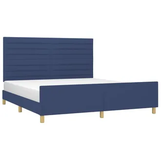 vidaXL Furniture Limited - Cama Sin Colch&oacute;n Tela Azul 180x200 Cm