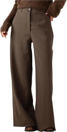 Fiveunits Fiveunits - LauraFV 826 Wijde Broek - Dames - Broeken - Bruin - Maat: W32 Viscose