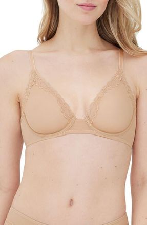 Skarlett Blue Passion Underwire Plunge Unlined Mesh Bra in Nylon at Nordstrom, Size 30Ddd