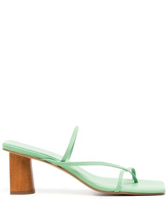 Rejina Pyo Harley square-toe 65mm sandals - Green