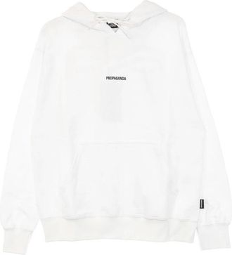 PROPAGANDA Witte lichtgewicht hoodie met ribbels - Heren - Hoodies - Wit - XL - Katoen - Hoodies & sweatvesten