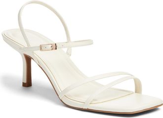Open Edit Rania Square Toe Sandal in White Ice at Nordstrom, Size 5.5