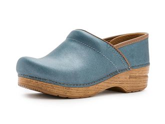 Dansko Professional Womens Clog Shoes Blue Metallic : EU 43 (US Mens 9.5-10 - Womens 12.5-13) Regular, Leather