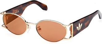 adidas OR0096 30U Mens Sunglasses Gold Size 54