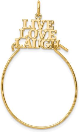 Diamond2Deal 10k Yellow Gold LIVE LOVE LAUGH Charm Holder