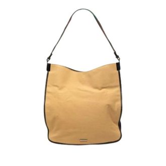 Gucci Pre-owned Canvas Shoulder Bag - Dames - Pre-owned - Beige - Maat: ONE Size Leer