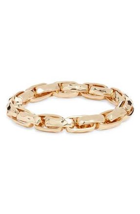 Nordstrom Hammered Link Stretch Bracelet in Gold at Nordstrom Rack