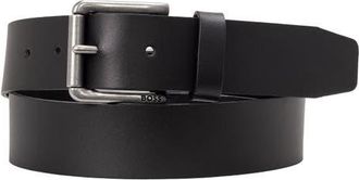 BOSS Joris Leather Belt in Black at Nordstrom, Size 34