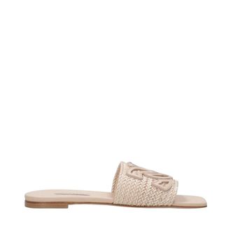 Casadei Roze Gevlochten Eco-Leren Sandalen - Dames - Sandalen - Roze - 41 EU - Leer - Schoenen