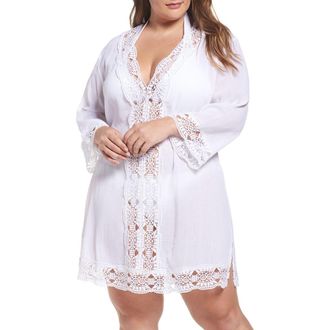 La Blanca Island Fare Cover-Up Tunic in White at Nordstrom Rack, Size 1X
