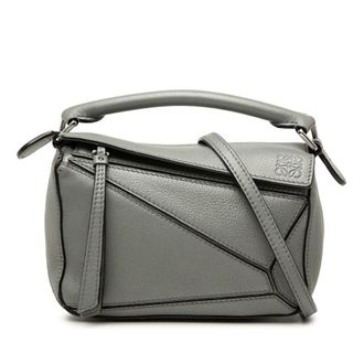 Loewe Pre-owned Loewe Mini Calfskin Puzzle Satchel Unisex 5EYN0KFQ6KDMTLIT