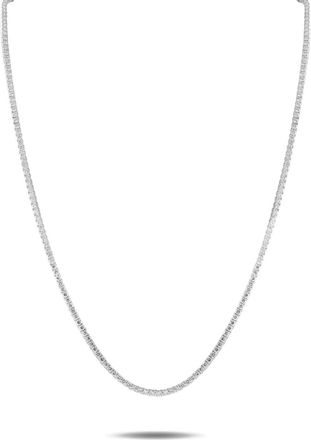 Luxury Bazaar Collana tennis in oro bianco 14 carati con diamanti - Argento