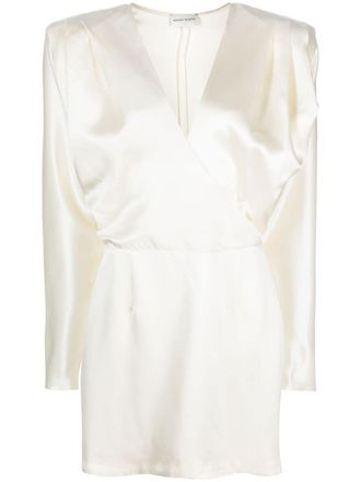 Magda Butrym silk wrap minidress - women - Silk - 36 - Neutrals