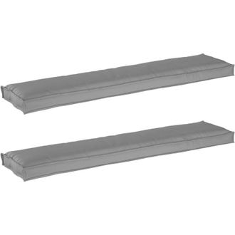 vidaXL Juego De Cojines De Paleta 2 Pcs Gris 180 X 40 X 8 Cm Vidaxl