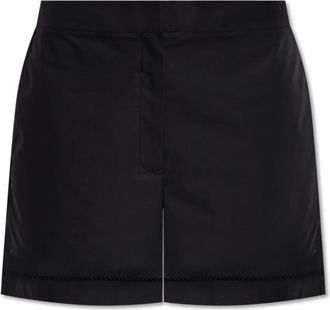 Theory Korte Broeken, Dames, Zwart, XS, Katoen, Shorts met hoge taille