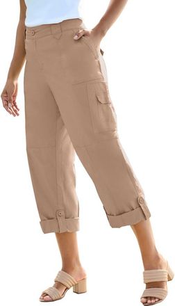 Roaman's Plus Size Convertible Cargo Pants in Brown Sugar at Nordstrom, Size 32