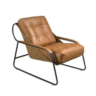Angel Cerd&aacute; Brown Cowhide Leather Armchair