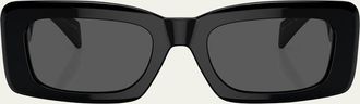 Versace Greca Acetate Rectangle Sunglasses