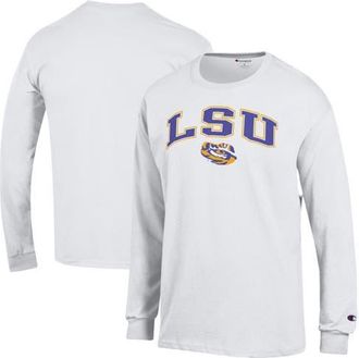 Champion Mens Champion White LSU Tigers Arch Over Logo Long Sleeve T-Shirt at Nordstrom, Size Xx-Large