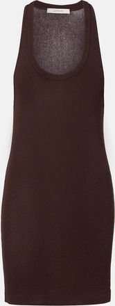 Christophe Lemaire Ribbed cr&ecirc;pe minidress