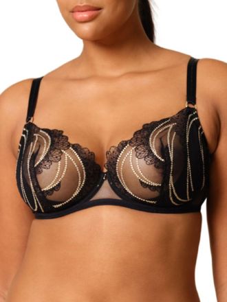 Gossard Womens VIP Etoile Plunge Bra - Black Polyamide - Size 32DD