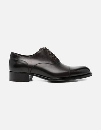 Tom Ford Mens CLAYDON LACE UP SHOE DARK BROWN - Grey - Size: 10