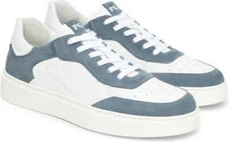 Nero Giardini Retro Low Top Sneaker in White/Jet Blue at Nordstrom, Size 10-10.5Us