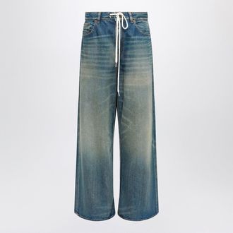 Maison Margiela Wide Leg Washed Blue Jeans
