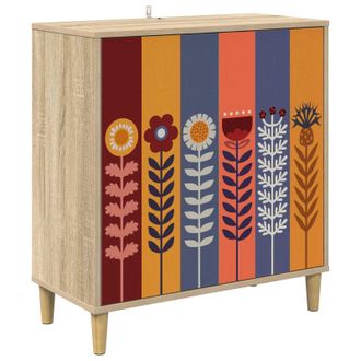 vidaXL Aparador Essen Sonoma 69 X 33 X 75 Cm Madera De Ingenier&iacute;a Vidaxl