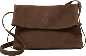 Etrier Cavalier Nubuck Crossbody Tas - Dames - Tassen - Bruin - Maat: ONE Size Katoen