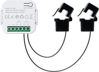 OEM Contador De Energia Wifi - 80 A - 100-240 V Ca - Doble Canal - Montaje En Rail Din 35 Mm - Para Seguimiento De Consumo Electrico Domestico - 1 Unidad