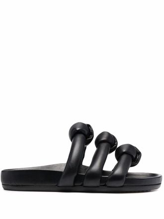 Rick Owens Sandali slides Granola con nodo - Nero