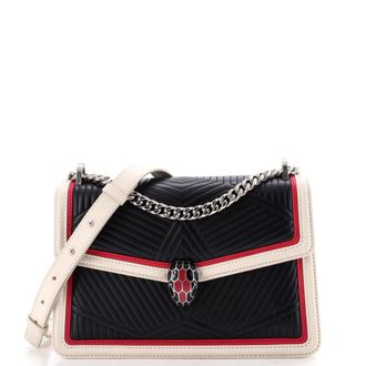 Bulgari Serpenti Forever Shoulder Bag Quilted Leather Small