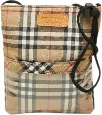 Burberry Pre-owned Cross Body Bags, female, Multicolor, Size: ONE SIZE Pre-owned Blue Label Nova Check Nylon Shoulder Bag