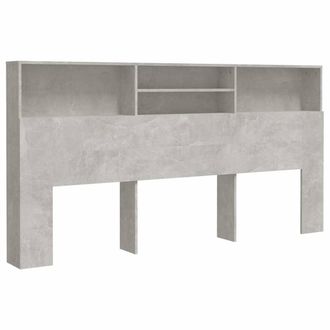 vidaXL Testiera Con Contenitore Grigio Cemento 200x19x103,5 Cm - Vidaxl