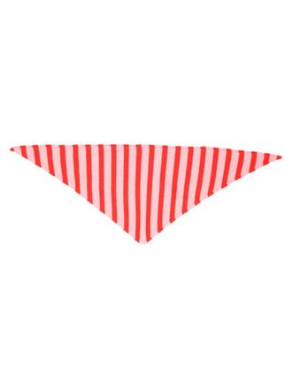 Paul Smith Pink Lambswool Striped Triangular Scarf