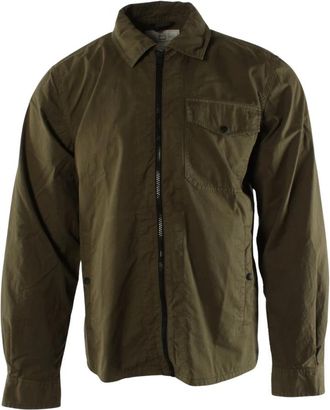 Woolrich Gabardine Overshirt - Heren - Zomerjassen - Groen - M - Katoen - Jassen