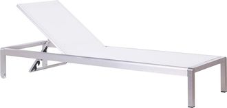 Beliani Tumbona metal blanco