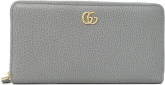 Gucci Gray Leather Long Wallet (Bi-Fold) (Pre-Owned)