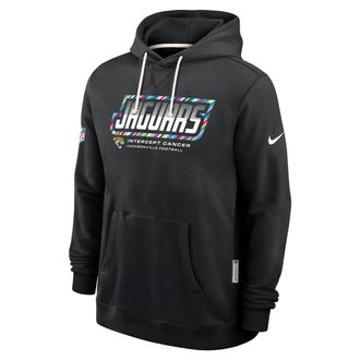 Nike Jacksonville Jaguars Crucial Catch Sideline Standard Issue Nike Mens Dri-FIT NFL Pullover Hoodie in Black | 03AZ00AZUF-F9R