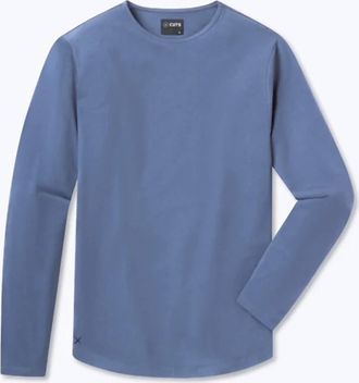 Cuts Mens Ao Long Sleeve Curve Hem Tee In Stratus