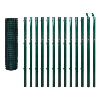 Berkfield Home Euro Fence Steel 25x1.7 m Green