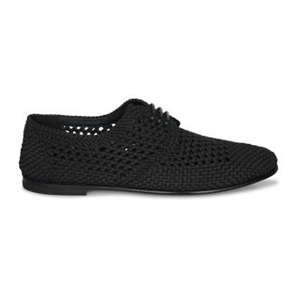 Dolce & Gabbana Gevlochten Derby Schoenen - Heren - Veterschoenen - Zwart - 44 EU - Schoenen